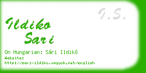 ildiko sari business card